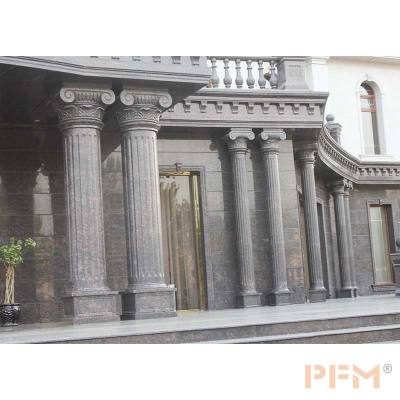 Factory price rust red granite column design natural stone granite stone pillar wall cladding