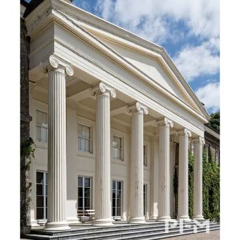 Carved ancient greece ancient door limestone surround pediment stone architectural front porch pediment for wholesale