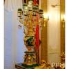 custom Antique Chandelier style brass malachite table lamp house decoration antique vase home decoration