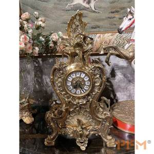antique gold brass clock table decorations livingroom vintage unique brass clock table decorating