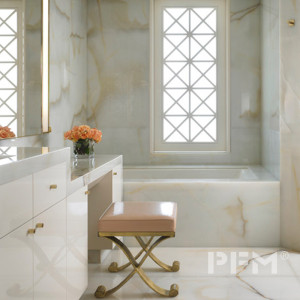 factory natural stone white onyx marble price backlit countertop | wall | flooring for villa decor