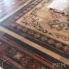 anti-water parquet wooden flooring soild wood marquetry patten for indoor livingroom