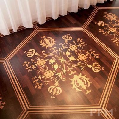customization irregularity parquet wooden flooring medallion for bedroom livingroom