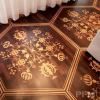 customization irregularity parquet wooden flooring medallion for bedroom livingroom