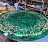 Custom luxury green agate waterjet marble medallion inlay丨tabletop丨chair丨floor
