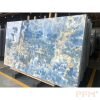 Custom blue onyx crystal translucent marble slab flooring backlit natural stone for bathroom丨wall丨livingroom