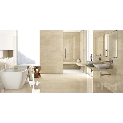 custom manufacture price high-end beige marble flooring tile for bathroom丨livingroom丨wash basin