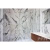 Bright concise decoration marble black stripes white marble wall flooring for kitchen bathroom livingroom