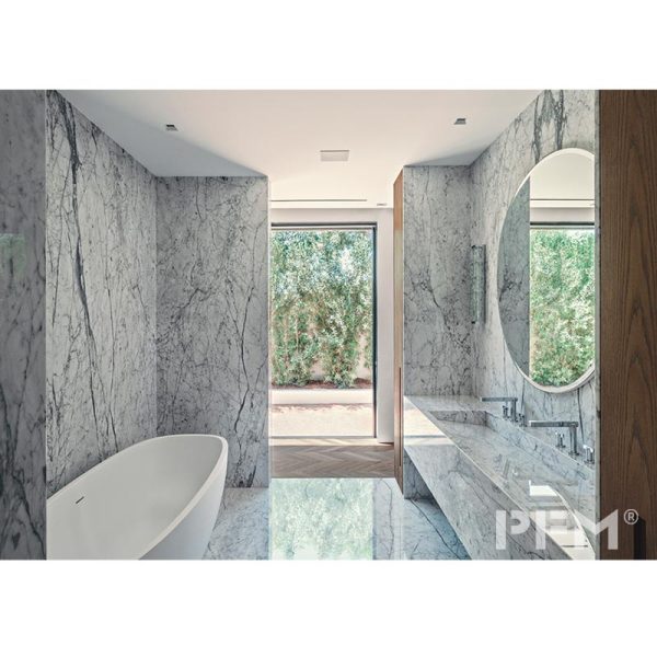 Modern design white marble tiles home decoration wall background for bathroom toliet tabletop