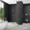 high-end black marble stripe wall flooring decoration for office丨meeting room丨house