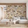 Natural petrified wood stone translucent light crystal wall 丨TV Wall Wall Panel丨interior wall decor