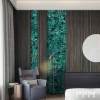 Natural green gemstone agate polish backlit LED Semi-Precious Stone丨wall panel decor丨countertop