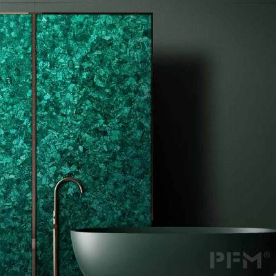 Light Luxury Green Crystal TV Backdrop Tile Microlite Living Room Modern European Style