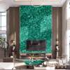 Light Luxury Green Crystal TV Backdrop Tile Microlite Living Room Modern European Style