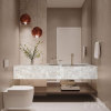 Natural white crystal slab丨blacklit LED丨wall slab丨TV backdrop tile丨countertop丨table