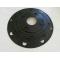 Rubber flange gasket with hole for valve pipe sealing