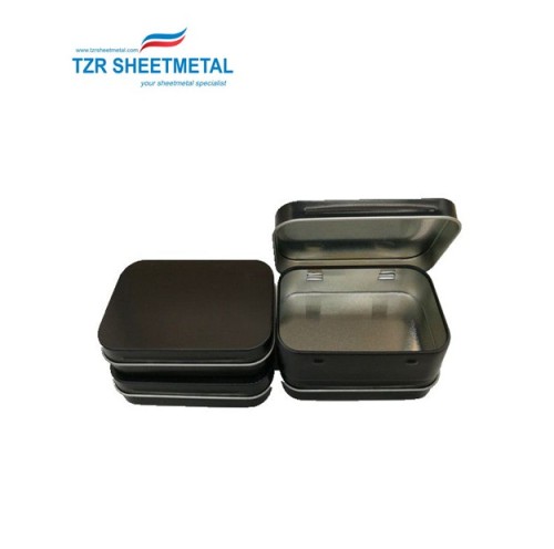 Caja de chapa de metal negro con recubrimiento de polvo de aluminio personalizado para recambios eléctricos