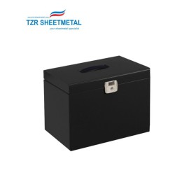 Fabricación de caja de metal con recubrimiento en polvo personalizado de una sola pieza para el servicio de paro eléctrico OEM