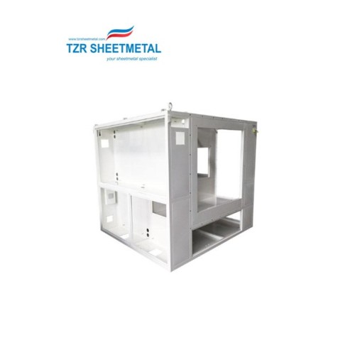 Fabricación de caja de metal con recubrimiento en polvo personalizado de una sola pieza para el servicio de paro eléctrico OEM
