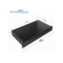 1U 19 Zoll Aluminium schwarz belüftetes Gehäuse mit Aluminiumfrontplatte