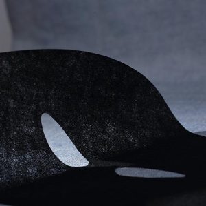 CT4500P 45gsm Facial Sheet Mask Fabric 50% Activated Carbon Spunlace Nonwoven Fabric