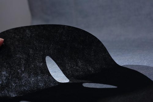 CT4500P 45gsm Facial Sheet Mask Fabric, 50% Activated Carbon Spunlace Nonwoven Fabric