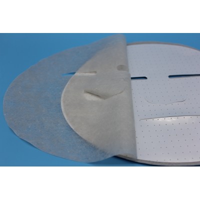 25gsm Spunlace Non-woven  Cupro Negative Ion  Invisible Pre-cut  Facial Mask Sheet Fabric