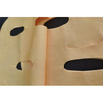 40Gsm Colourful Facial Mask Sheet Yellow Microfiber Sheet Mask Superfine Fiber Dry Facial Mask Sheet Manufacturer