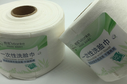 Wholesale 100% Viscose Fiber Disposable Spunlace Non-woven Cleaning Face Towel Roll