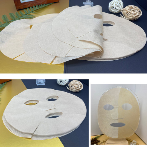 50gsm 100% Tea Fiber Biodegradable Facial Sheet Mask Manufacturer For Skin Care Spunlace Facial Mask.