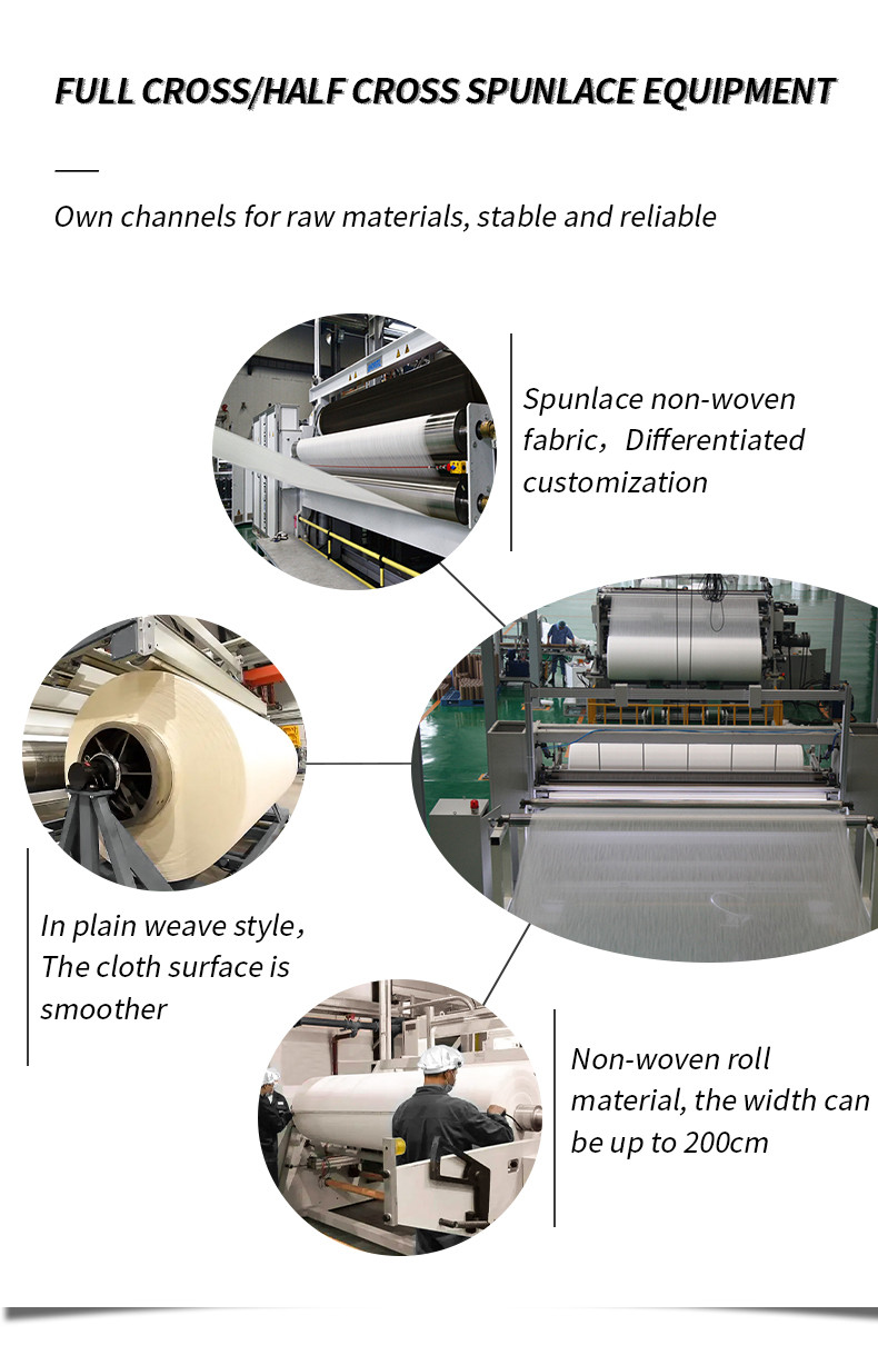 Cupro Fiber Spunlace Nonwoven Fabric Roll