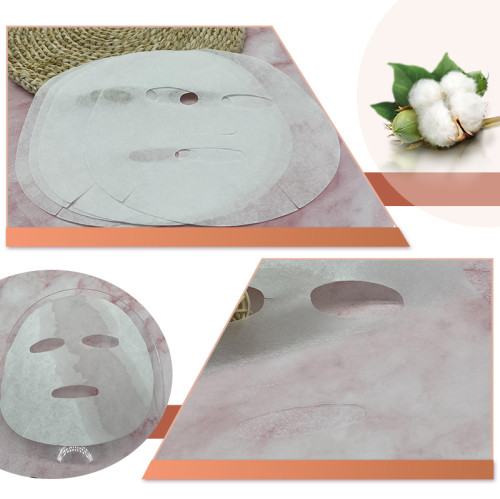 OEM 40gsm pure cotton facial mask sheet skin care cosmetic DIY face mask material spunlace non-woven fabric