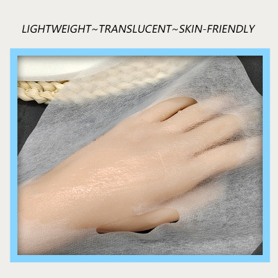 17.8gsm gel-feeling transparent dry gauze face mask skin care dry face mask sheet