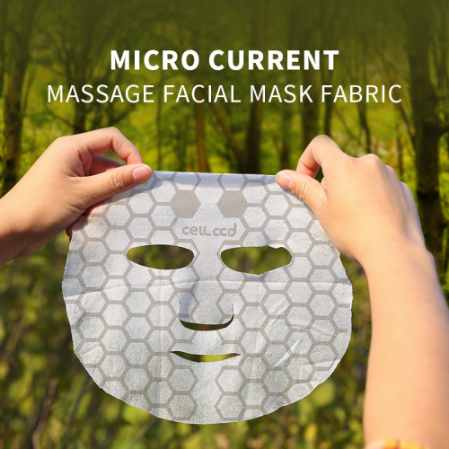 40gsm Micro Current Massage Mask Fabric Moisturizing Mask Acupoint Vibration Face Massager Wireless Electronic Facial Mask Fabric