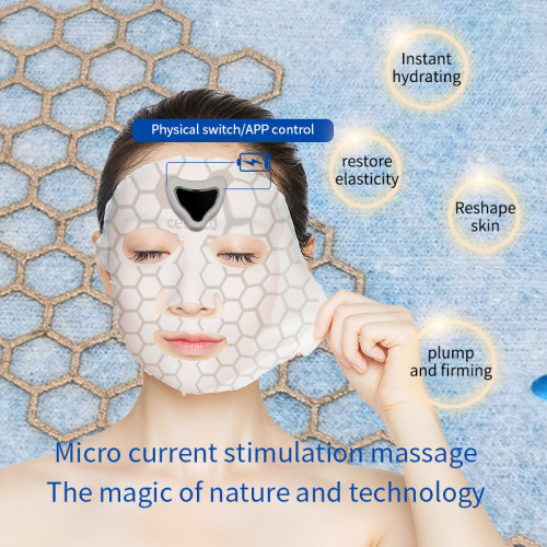 40gsm Micro Current Facial Mask Fabric Acupoint Vibration Face Massager Wireless Electronic Facial Mask Fabric