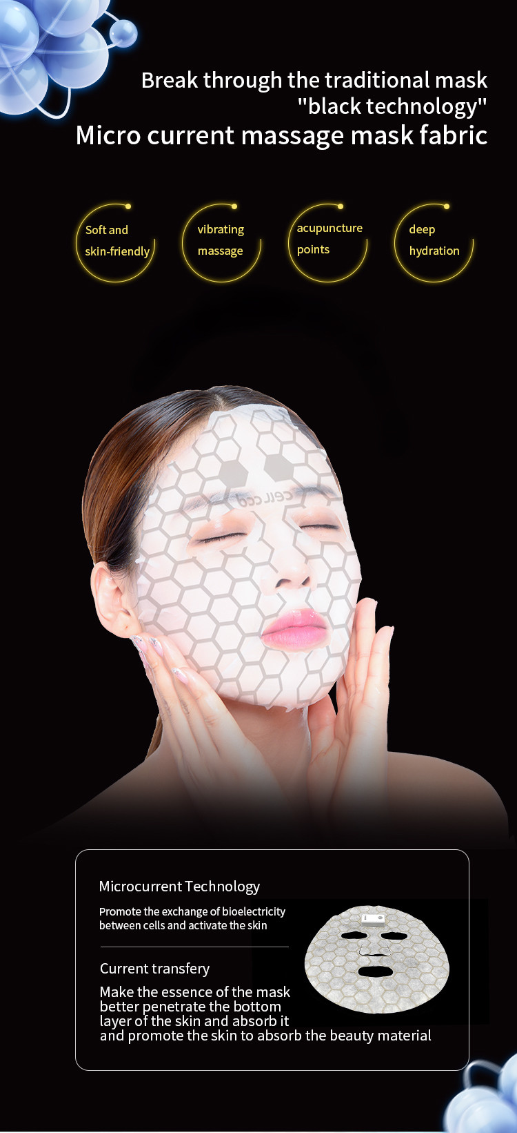 Micro Current Massage Mask Fabric