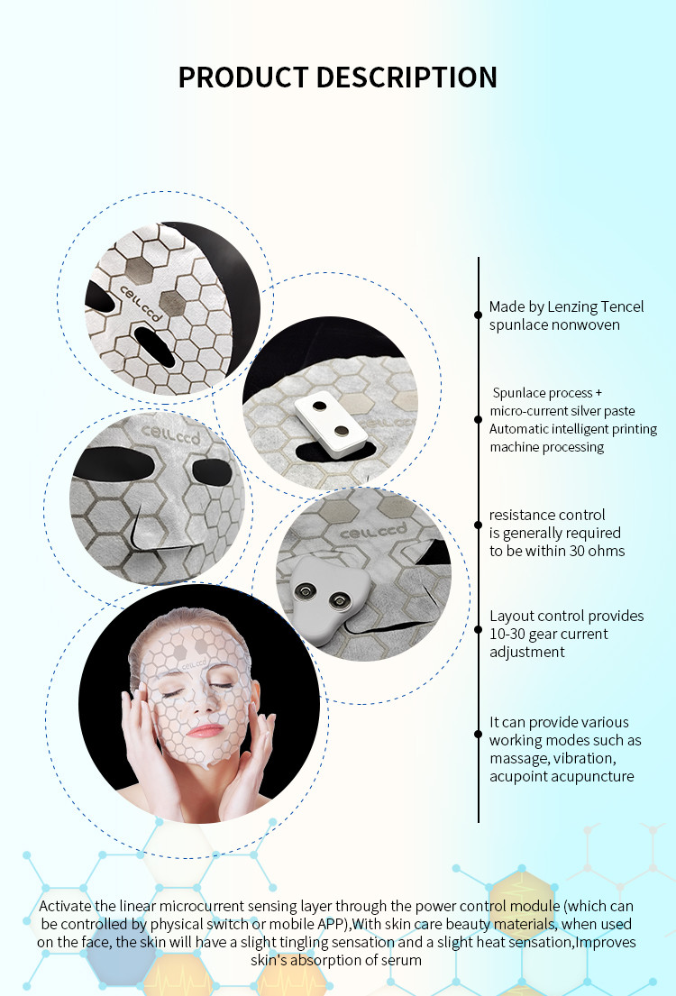 Acupoint Vibration Face Massager mask fabric