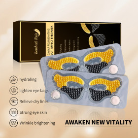 Gold Crystal Eye Mask Butterfly Shape Hydrating Lightening Dark Circle Under Eyes Collagen Intensive Nourishing Eye Patch