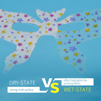 Tencel Disposable Eye Mask Paper Eyes Patches Fabric Star Printed Eyes Mask Sheet