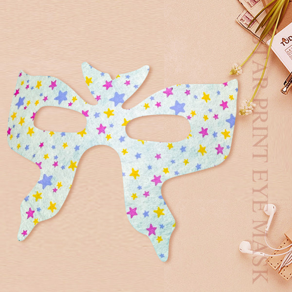 Tencel Disposable Eye Mask Paper Eyes Patches Fabric Star Printed Eyes Mask Sheet