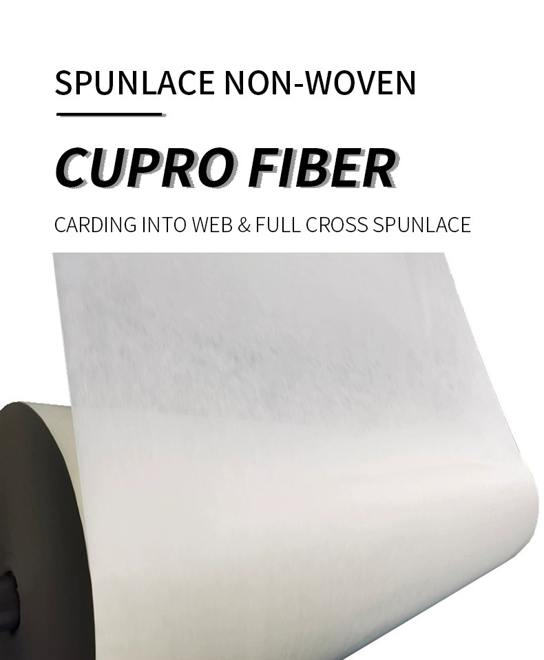 Cupro Fiber Spunlace Nonwoven Fabric Roll