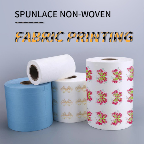 full cross spunlace nonwoven for jumbo rolls OEM manufacturer printing lenzing tencel spunlace fabric facial mask material