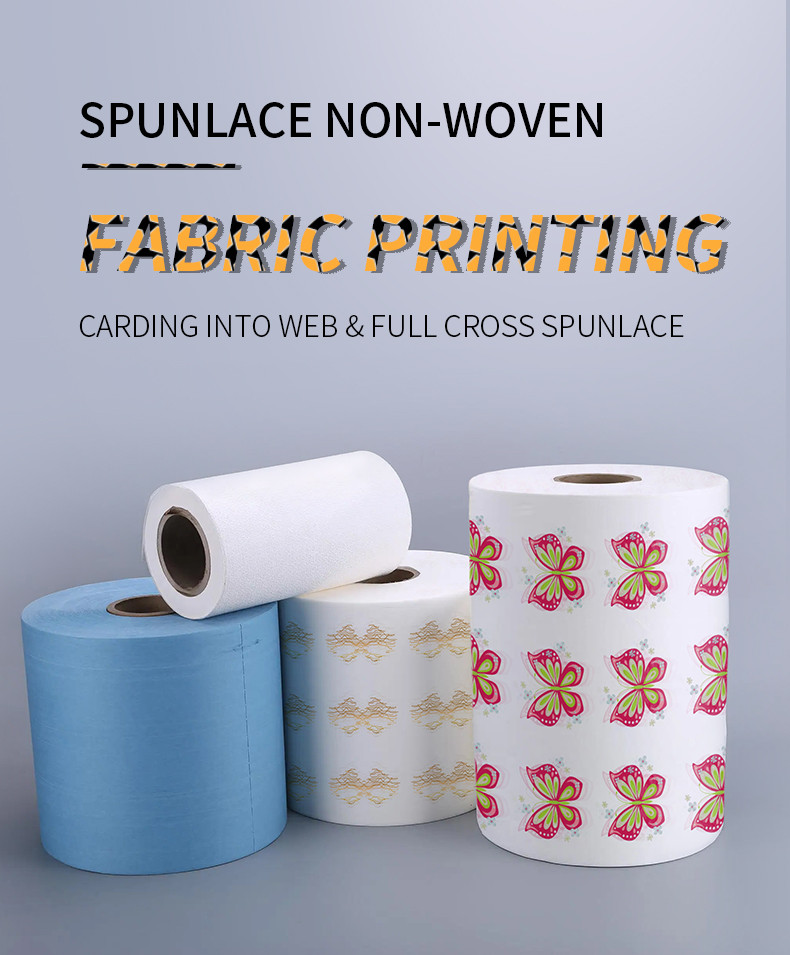 full cross spunlace nonwoven for jumbo rolls