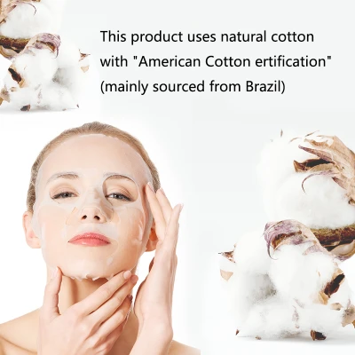 50gsm Pure Cotton Fabric Organic Makeup Skin Care Dry Face Mask Sheet Natural Degradability Facial Face Mask