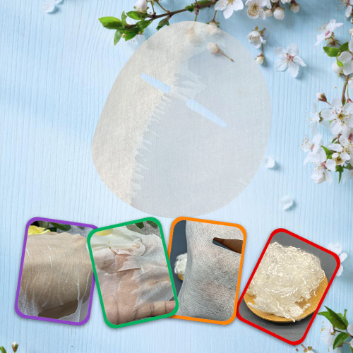 28gsm 100% Cupro Fiber Face Mask Sheet Cotton Facial Mask Sheet Fabric Sheet Mask Manufacturer