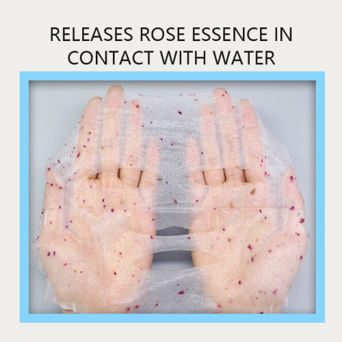Repairing skin care freeze-dried mask spunlace non-woven fabric rose petal hyaluronic acid powder dry mask sheet