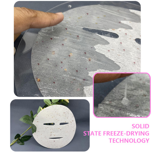 Repairing skin care freeze-dried mask spunlace fabric rose petal hyaluronic acid powder dry mask sheet