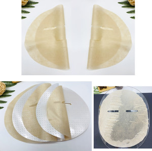 30gsm tea fiber spunlace nonwoven fabric plain pattern eco-friendly and breathable for skin care paper face mask