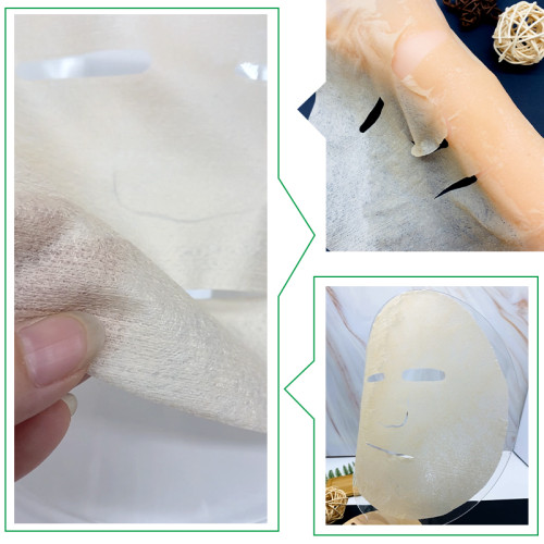 30gsm tea fiber spunlace nonwoven fabric plain pattern eco-friendly and breathable for skin care paper face mask