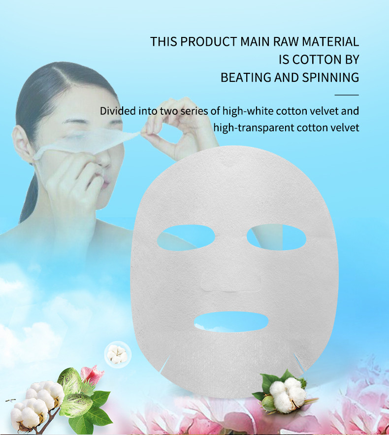 cotton pulp fiber dry face mask sheet